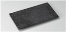 黒釉布目ﾌﾗｯﾄ長角皿