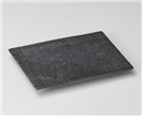 黒釉布目ﾌﾗｯﾄ串皿
