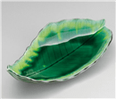 緑釉朴葉尺二皿