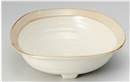 砂うのふ渕茶三ﾂ足変形大鉢