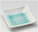白流水ｽｶｲﾌﾞﾙｰ正角小皿