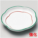 緑彩花丸皿