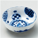藍丸紋菊型3.5鉢