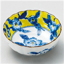 黄彩花紋菊型3.5鉢