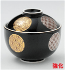 黒ﾏｯﾄ円菓子碗