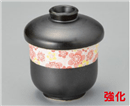花帯黒蒸し碗 (小)