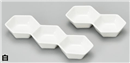 白六角三連皿 白六角三連皿