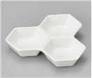 白六角三品皿 白六角三品皿