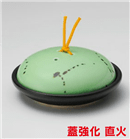 ﾋﾜ釉黒飛ばし陶板鍋(小)