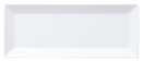 ｽｸｴｱ25㎝長角皿白