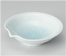 青白瓷彫片口5.5鉢
