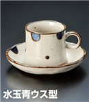 水玉青ｳｽ型ｺｰﾋｰC/S（セット）