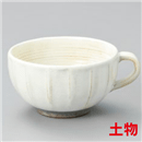 粉引櫛目片手ｽｰﾌﾟｶｯﾌﾟ