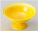 黄釉一引高台小鉢