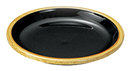 [A]樽型ﾔｸﾐ皿 白木内黒