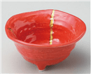 金線赤三つ足小鉢