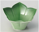 緑彩花型小鉢