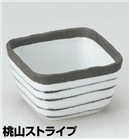 桃山ｽﾄﾗｲﾌﾟ3.6角小鉢