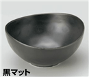 黒ﾏｯﾄ楕円5.0鉢