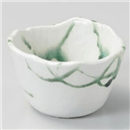 白ﾏｯﾄ織部流し小鉢
